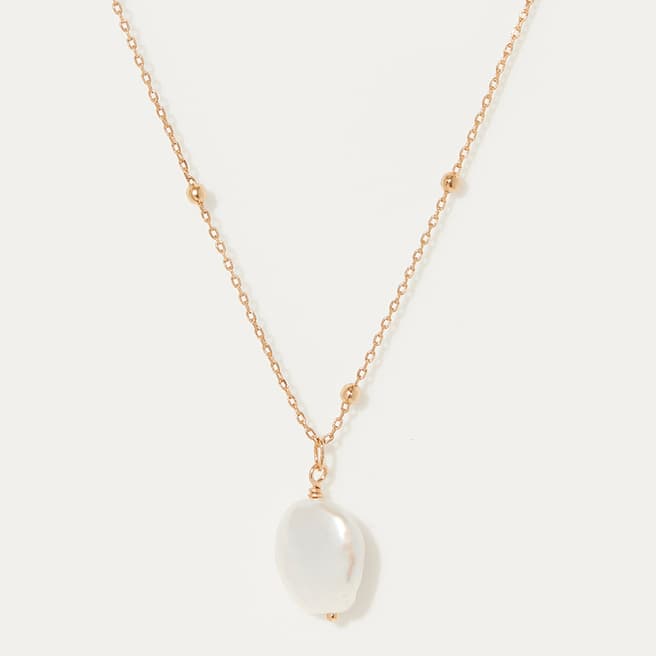Côme Gold/ White Banyan Three Pendant Drop Necklace