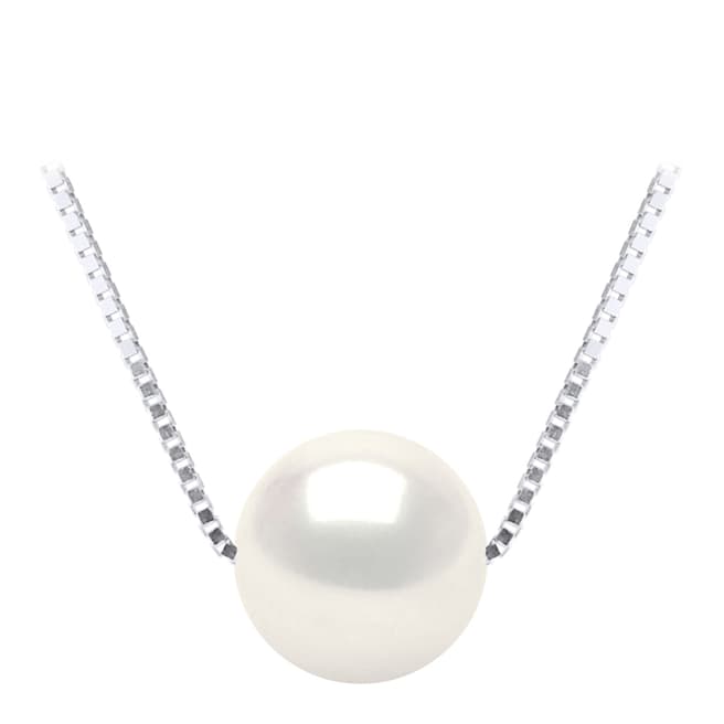 Atelier Pearls Silver White Pearl Solitaire Necklace