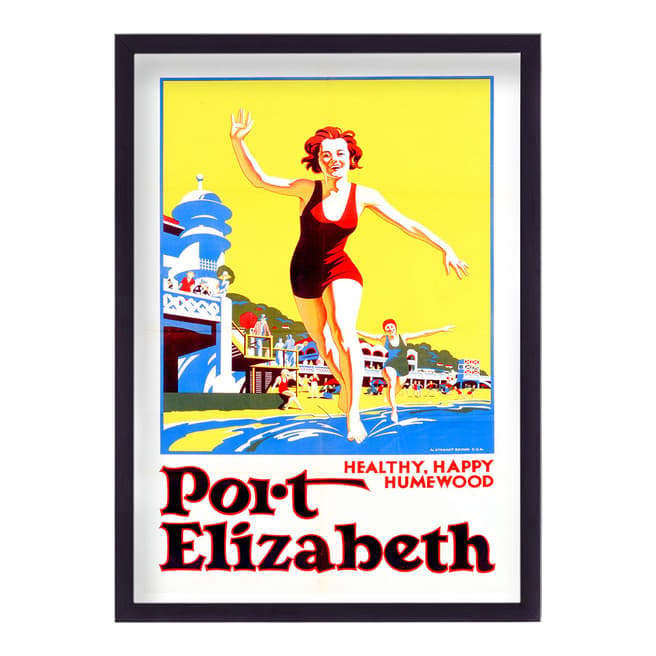 Vouvart South Africa Port Elizabeth Vintage Travel Print