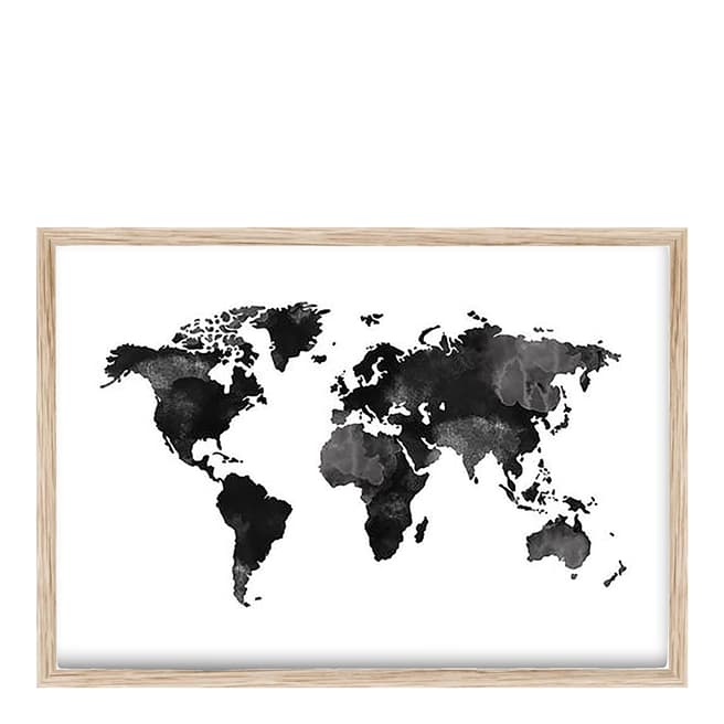 Vouvart World Map Monochrome
