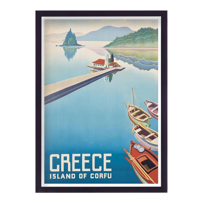 Vouvart Greece Corfu Vintage Travel Print