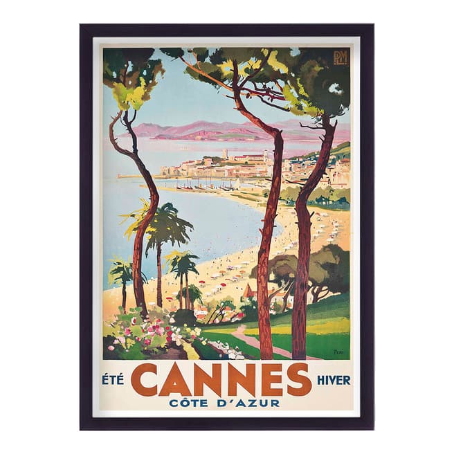 Vouvart Cannes Cote D'Azur Vintage Travel Print