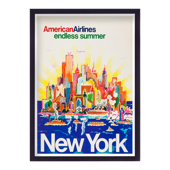 Vouvart New York American Airlines Vintage Travel Print