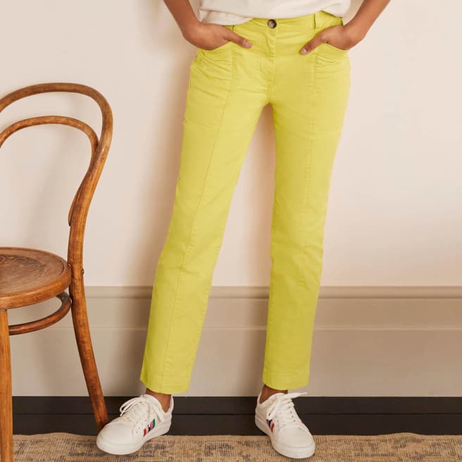 Boden Yellow Cotton Ankle Legnth Trousers 