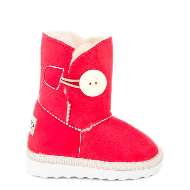 Antarctica Boots Baby Red Faux Fur Boots