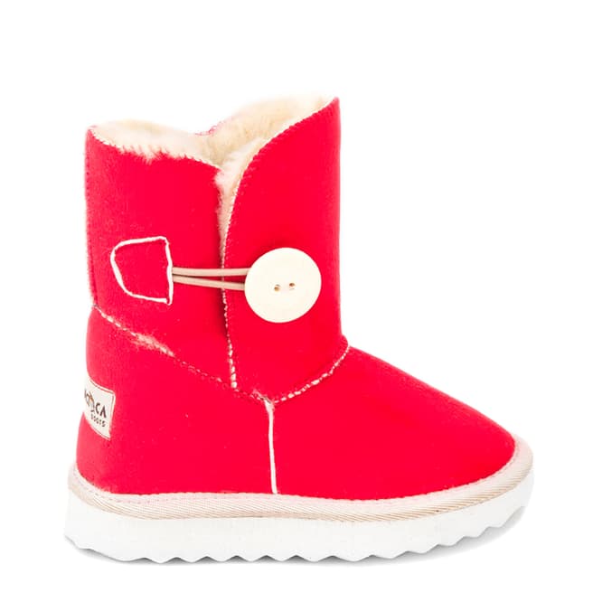 Antarctica Boots Toddler Red Faux Fur Boots