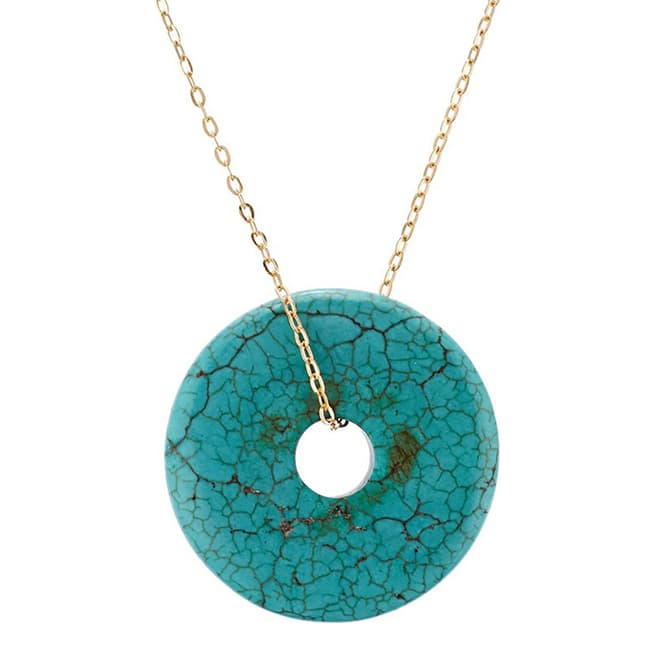 Liv Oliver 18K Gold Eternity Turquoise Necklace