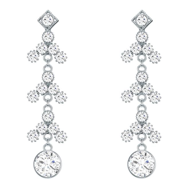 Saint Francis Crystals Silver Swarovski Crystal Drop Earrings