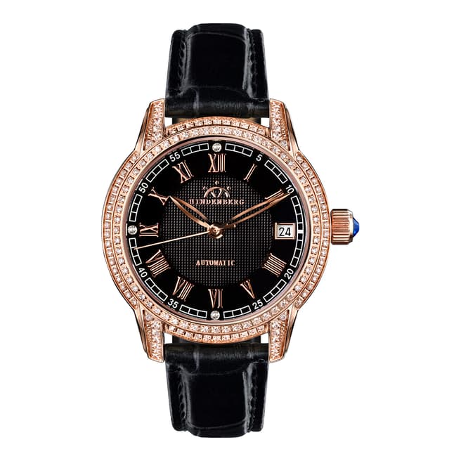 Hindenberg Women's Black/Rose Gold Duchess II Watch