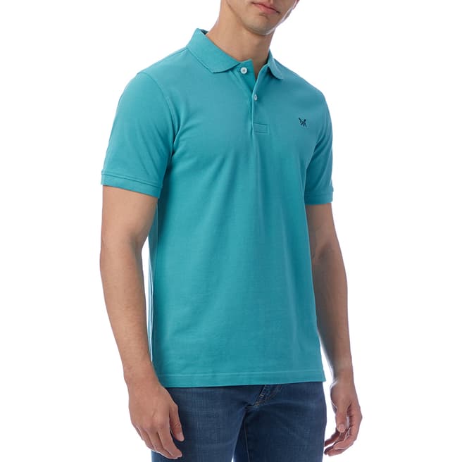 Crew Clothing Turquoise Melbury Cotton Polo Shirt