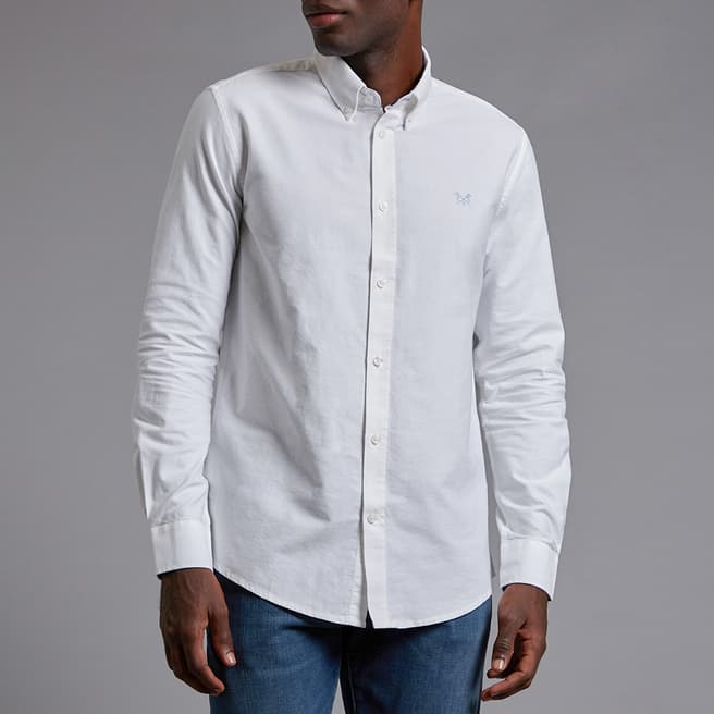 Crew Clothing White Buttoned Oxford Cotton Shirt
