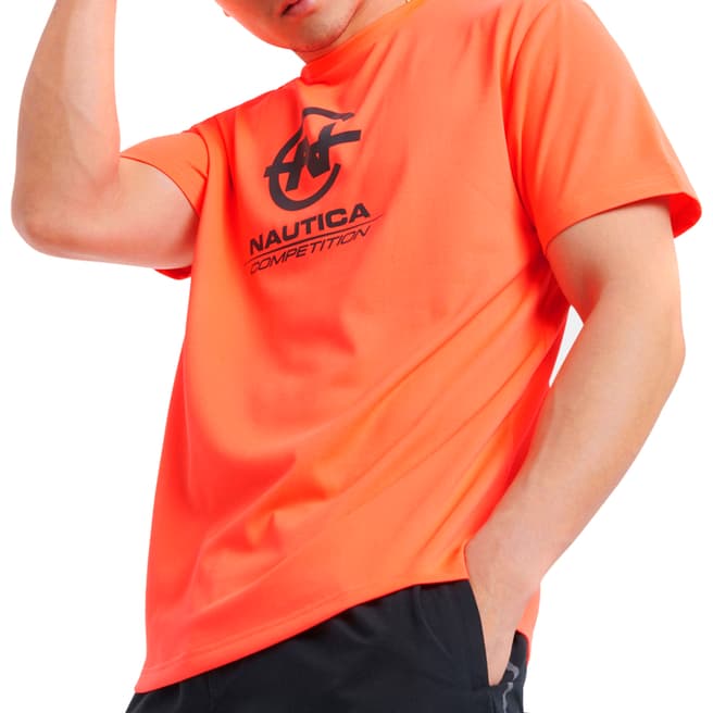 Nautica Neon Red Logo T-Shirt