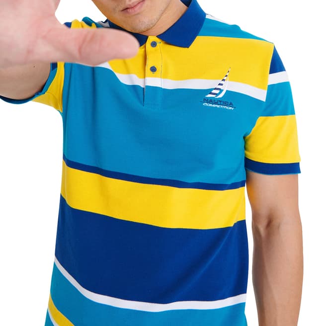 Nautica Striped Logo Polo Shirt