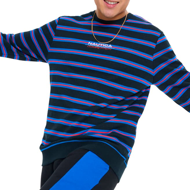 Nautica Striped Logo Sweatshirt