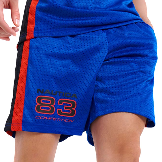 Nautica Blue Logo Basketball Shorts