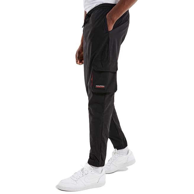 Nautica Black Pocketed Cargo Trousers