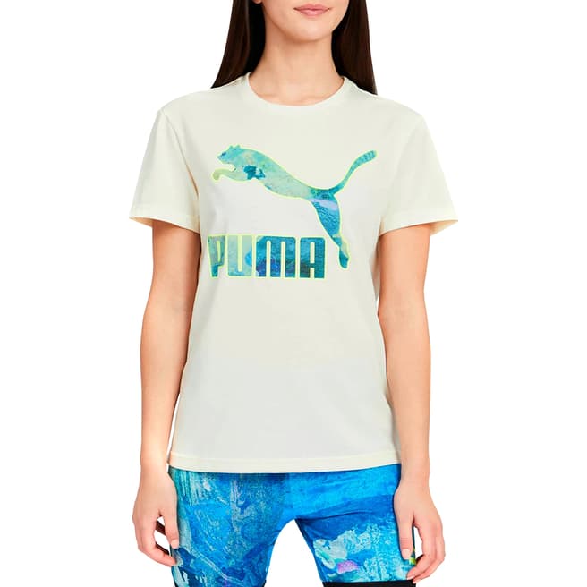 Puma Beige Logo T-Shirt