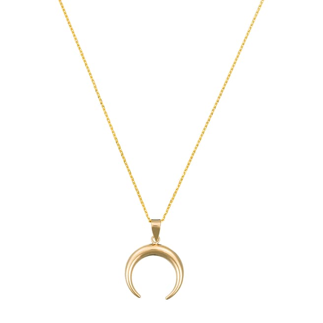 Or Eclat Gold "Half Moon" Pendant Necklace