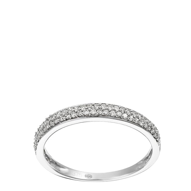 Le Diamantaire Silver "Alliance Granite" Diamond Ring
