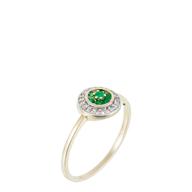 Le Diamantaire Multi 'Shield' Green Gemstone Ring