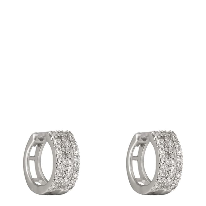 Le Diamantaire Silver 'Sparkling Creoles' Diamond Hoop Earrings