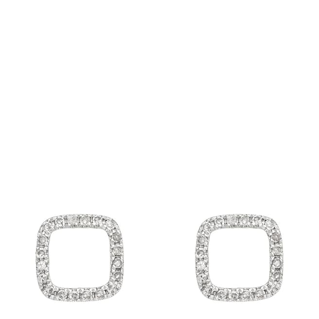 Le Diamantaire Silver 'Openwork Square' Earrings