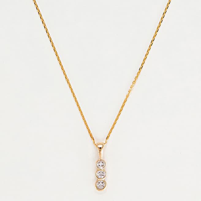 Le Diamantaire Gold 'Mini Trilogy' Circle Hoop Pendant Drop Necklace