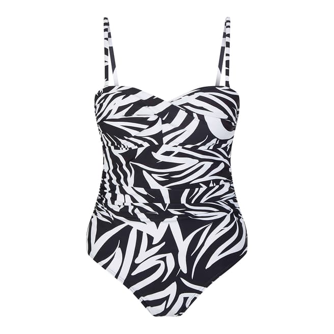 Hobbs London Black Print Sidonie Swimsuit