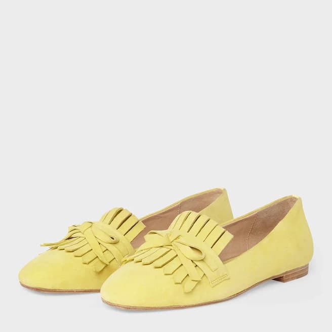 Hobbs London Yellow Roxanne Leather Loafers
