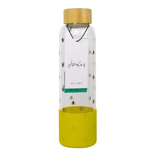 Joules Bees Glass Water Bottle