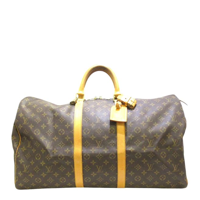 Vintage Louis Vuitton Brown Keepall 55 Travel Bag