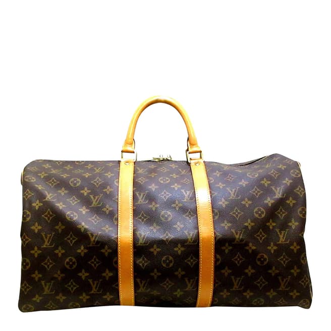 Louis Vuitton Vintage Brown Keepall 50 Travel Bag