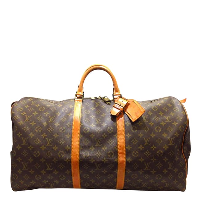 Louis Vuitton Vintage Brown Keepall 60 Travel Bag