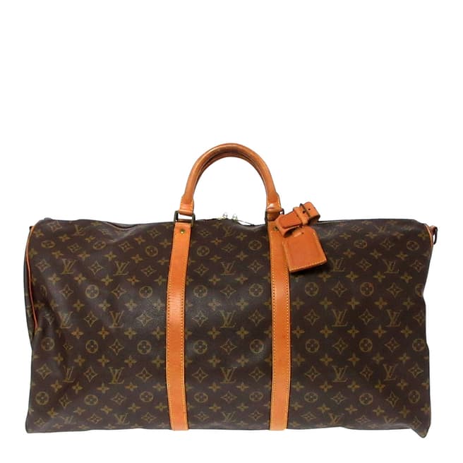 Louis Vuitton Vintage Brown Keepall 60 Travel Bag