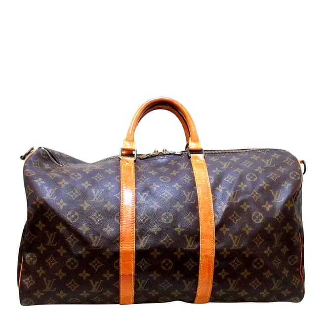 Louis Vuitton Vintage Brown Keepall 50 Travel Bag