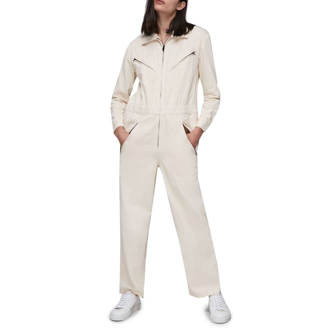 WHISTLES Stone Ultimate Utility Cotton Blend Jumpsuit