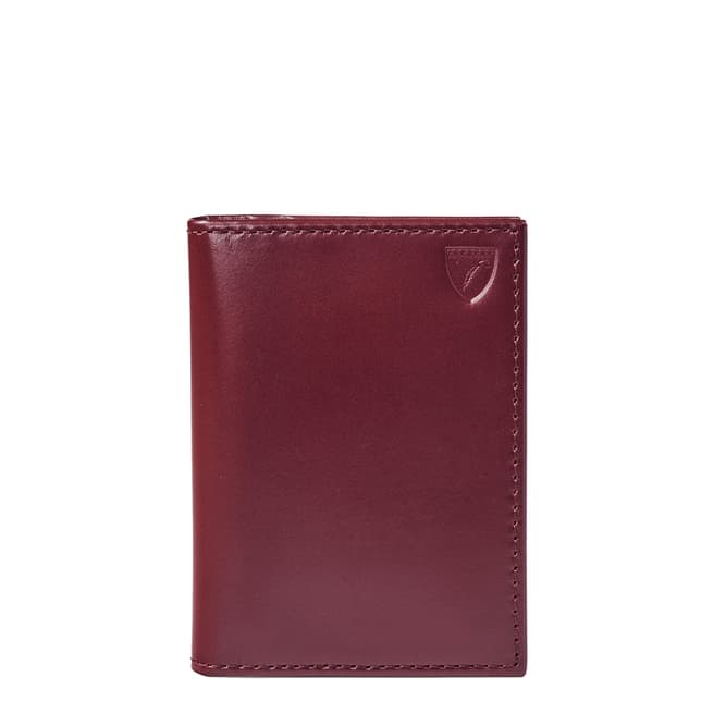 Aspinal of London Claret Smooth Double Fold CC Case