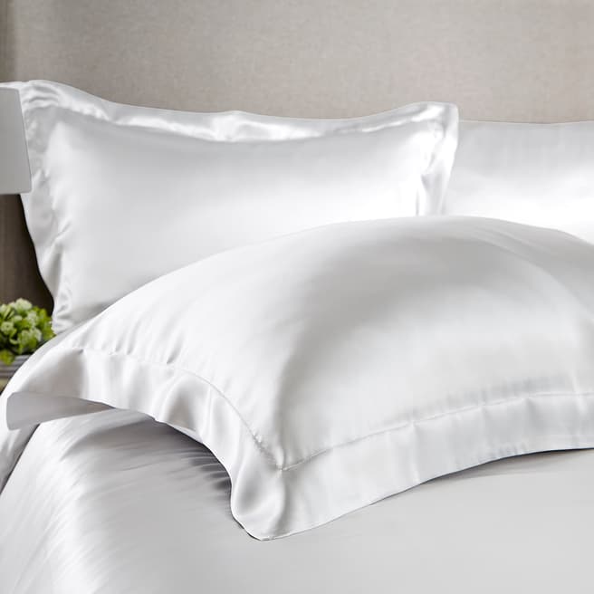 Behrens Silk Oxford Pillowcase, White