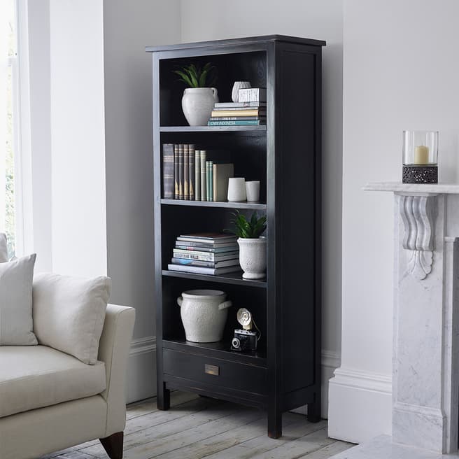 LOMBOK Canton Bookcase with Drawers, Black