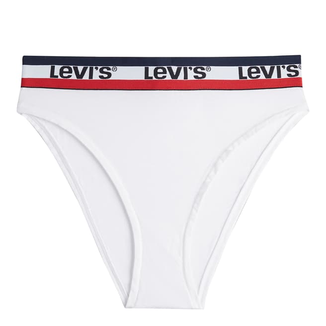 Levi's White Stretch High Waisted Cotton Briefs