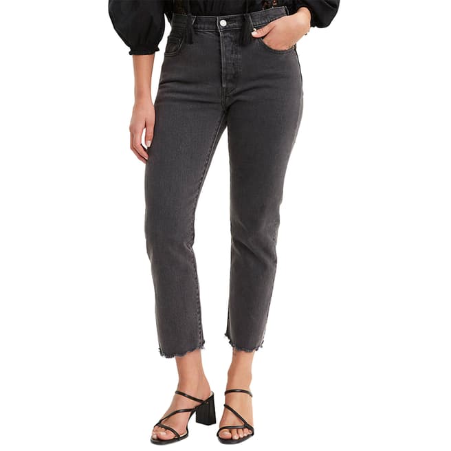 Levi's Black 501® High Waisted Stretch Crop Jeans
