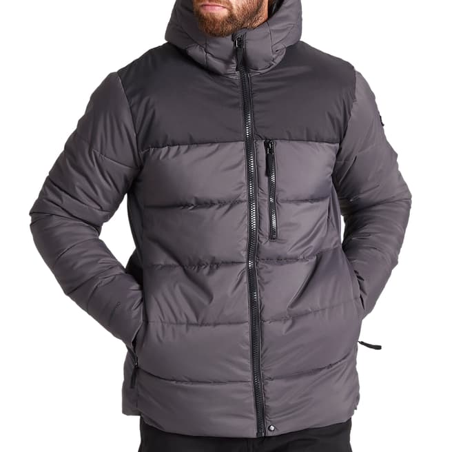 Craghoppers Grey Quilted Hooded Jacket