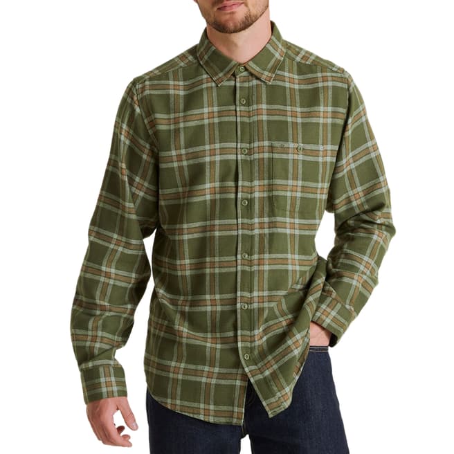 Craghoppers Green Checked Cotton Blend Shirt