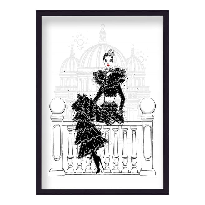 Megan Hess The Chanel Touch Basilica Framed Print