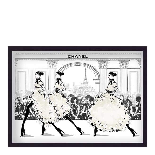 Megan Hess Chanel Catwalk Paris 44x33cm Framed Print