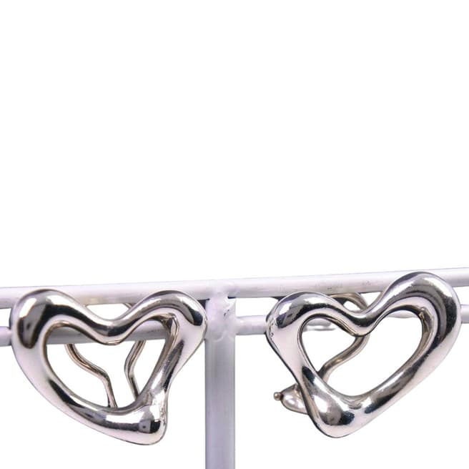 Vintage Tiffany & Co Silver Open Heart Earrings