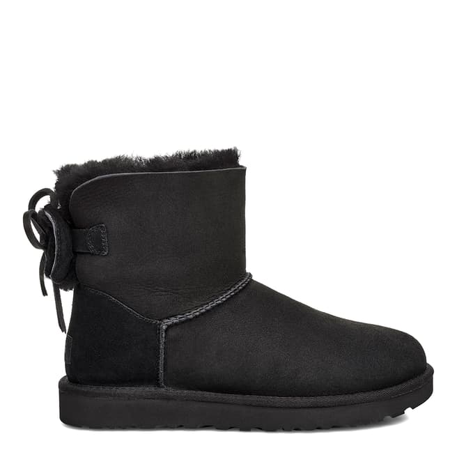 UGG Black Classic Double Bow Mini Boots
