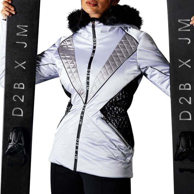 Dare2B White Wateproof Luxe Ski Jacket