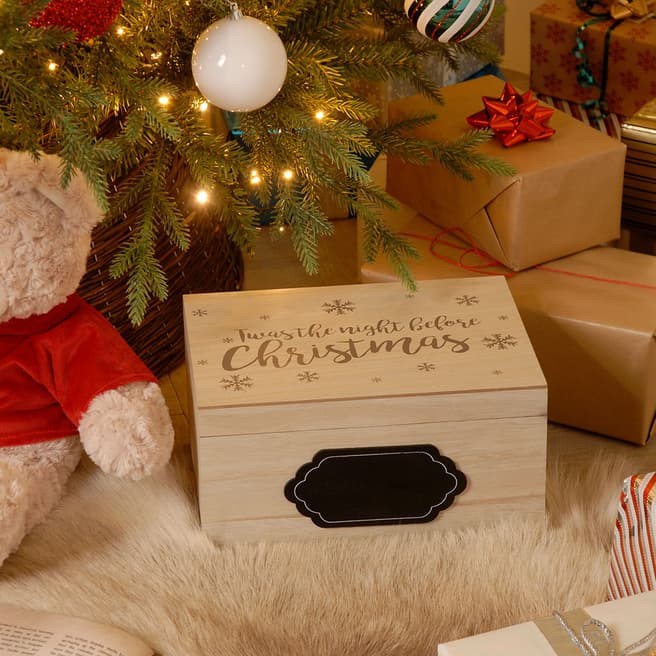 Festive Wooden Christmas Eve Box