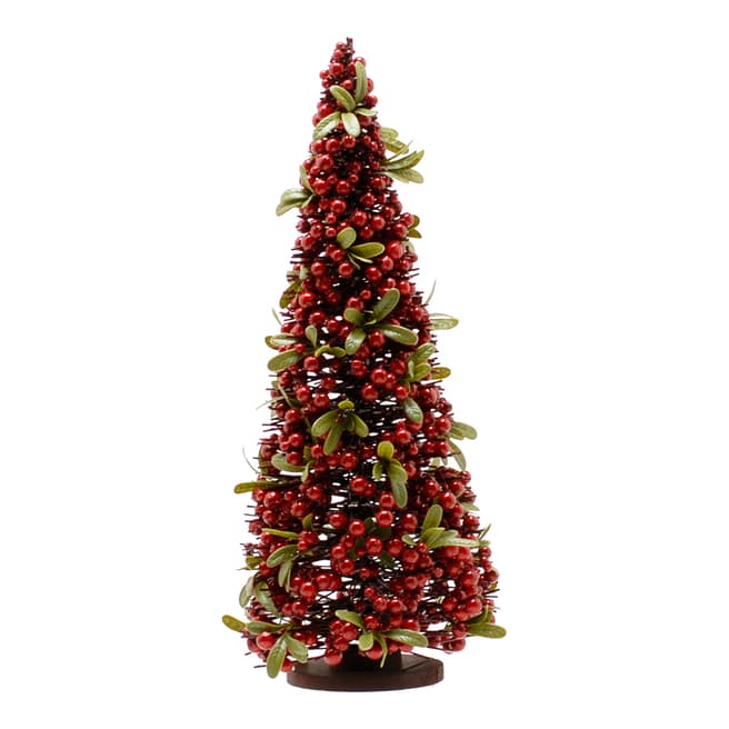 Festive 60cm Red Berry And Green Leaf Tree